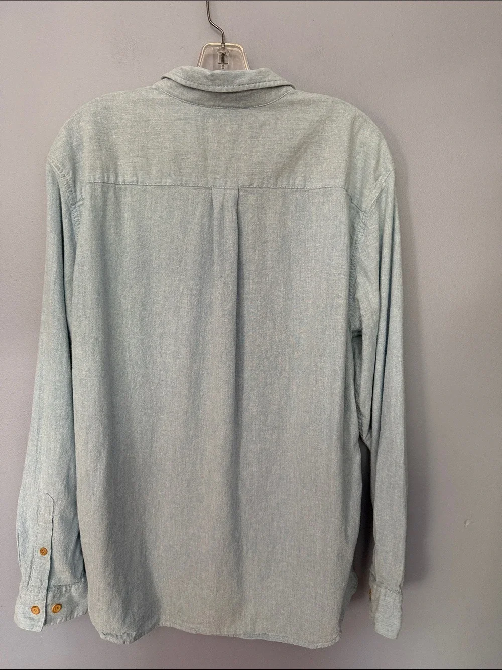 Even Tide Light Blue Button Down Shirt XL Slim Fit Cotton Casual Classic